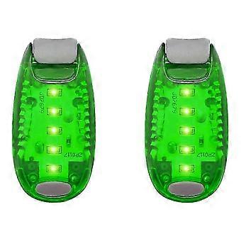 2 LED Safety Lights Clip On Visibility Running Jogging Walking