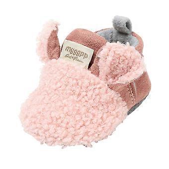 Sapatinhos de lã macios e aconchegantes para bebês meninos e meninas, meias quentinhas com desenhos animados, ideais para o berço.