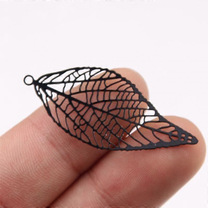 Leaf Ear Accessory, Laser Cut Leaf, Black Electroplated