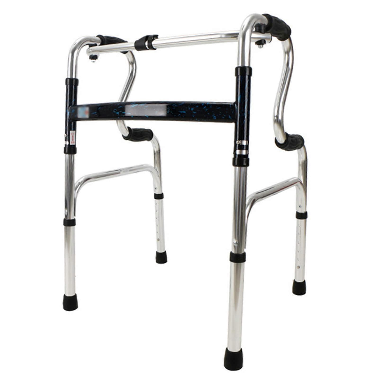 Adjustable Lightweight Rollator Walker for Elderly and Disabled, Foldable Walking Frame with Ergonomic Grip