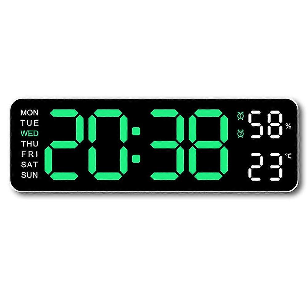 Confidence Rectangular Alarm Clock External Power Supply Orange Light Plastic, green light