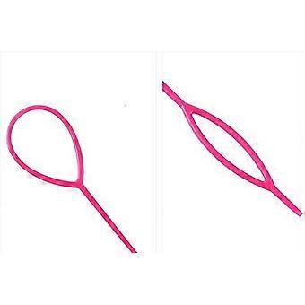 Outil magique pour tresses Topsy Tail, accessoire de coiffure, kit de 10 pièces en plastique (couleur aléatoire).
