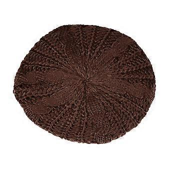 Beret Hat High Elastic Comfortable to Wear Convenient Women Plain Color Knit Beret
