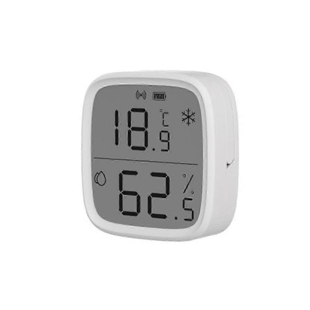 Temperature Humidity Sensor with Screen, ZigBee Multi-Purpose Gateway Smart Wifi Remote Temperature--White