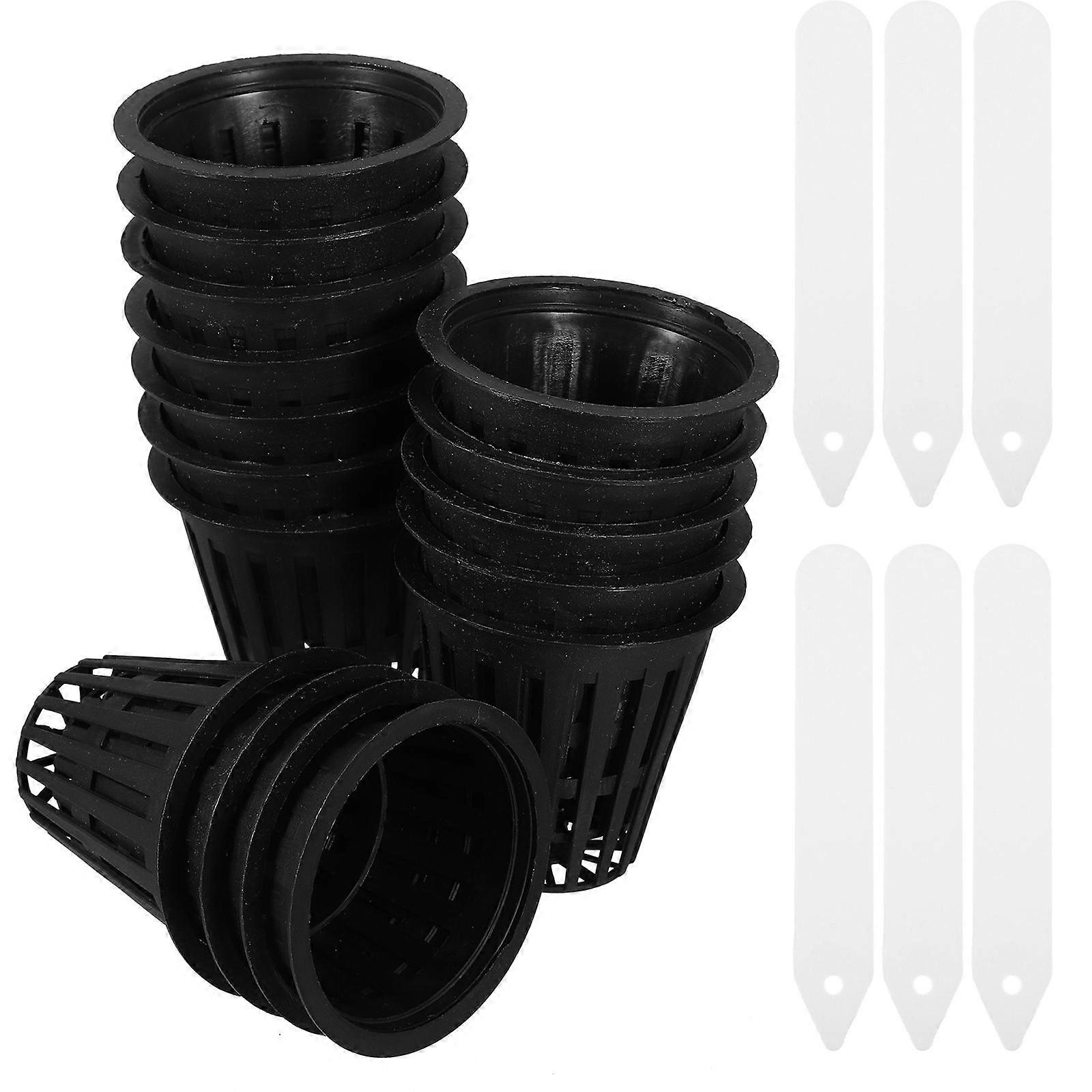 Plastic Net Pots for Hydroponics Slotted Mesh Cups for Root Control 1Set