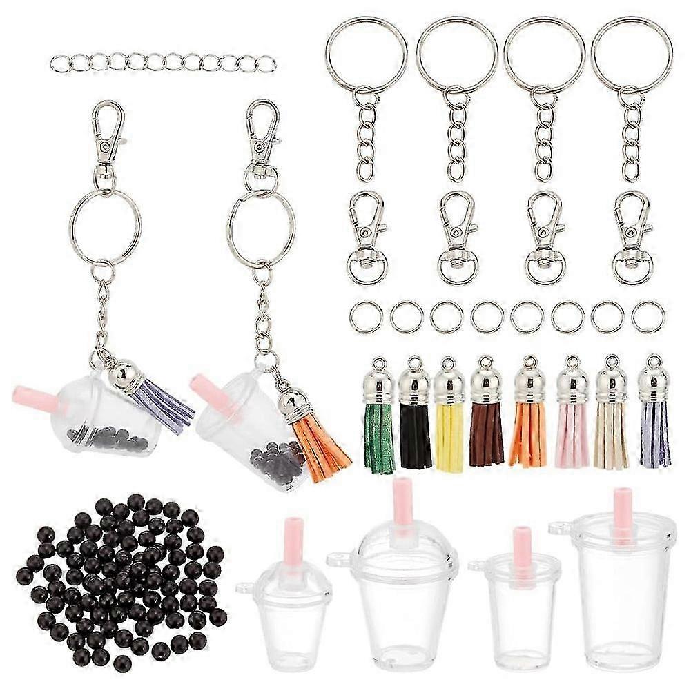 176 Pcs Mini Cup Keychain Making Kit, Including Blank Mini Cup