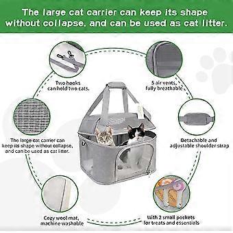 Dog Backpack Breathable Pet Portable Foldable Carrier Bag Travel Airline Approved Transport Bag for Small Dogs and Cats