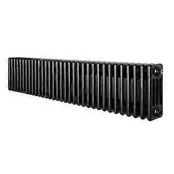 Traditional 4 Column Radiator 300mm x 1505mm Modern Central Heating Heater Matt Black Carbon Steel