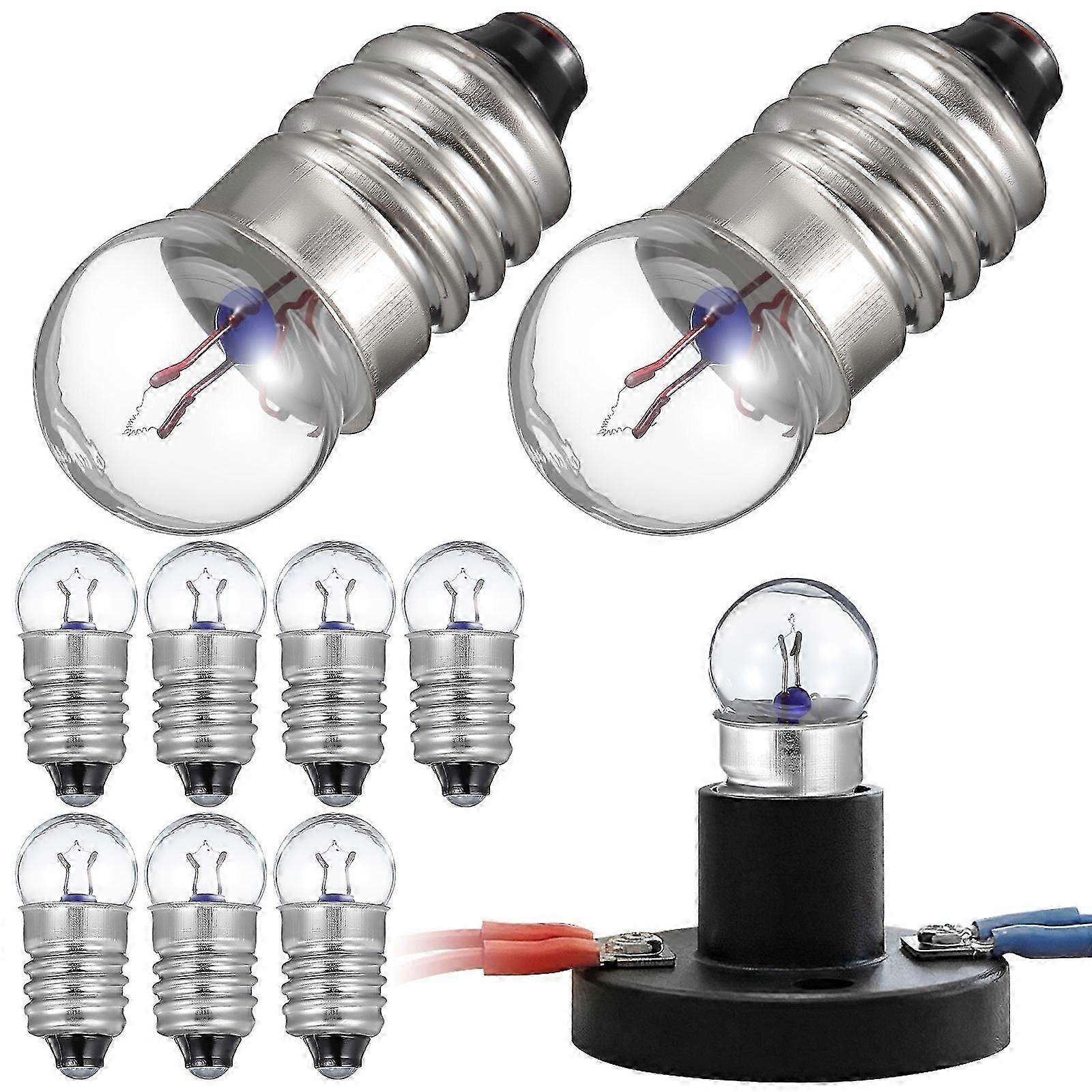 Small Electric Bead Light Bulb E10 Flashlight for School Experiment 10Pcs