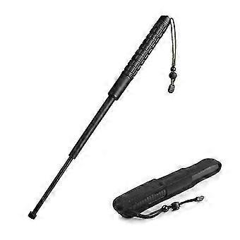 Non-Slip Flexible Rocker Self-Protection Tool Foldable Trekking Pole Outdoor Supplies(1 Piece - Black) S04