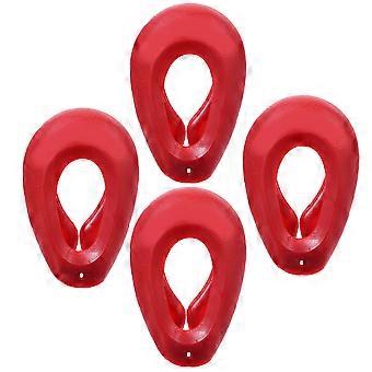 Red Silicone Hair Dye Ear Covers for Protection Use 2Pairs Pack