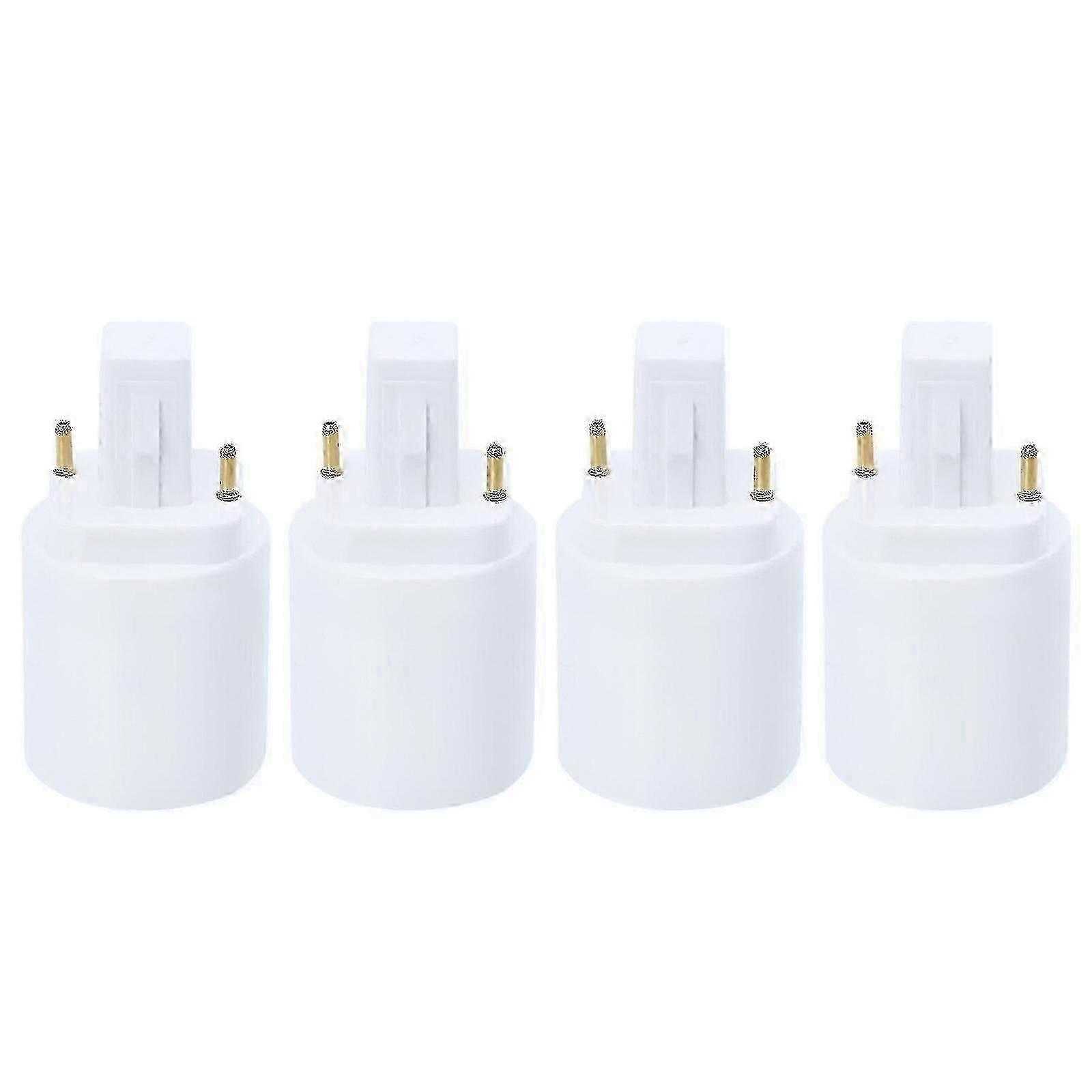 4pcs Professional G24d To E27 2 Pin Light Bulb Socket Adapter Light Holder
