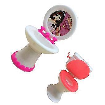 Dollhouse Toilet and Mini Wash Basin Set compatible with Decoration 1Set