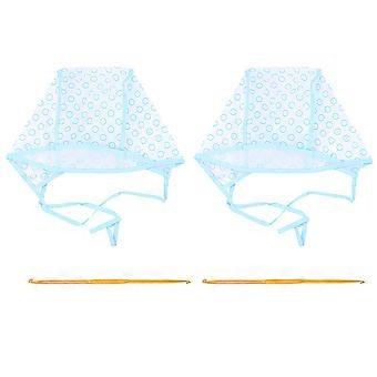 Salon Hair Cap Hair Highlighting Kit for 2Sets with Coloring Hooks
