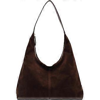 Trendige Wildleder-Tragetasche für Damen, Schultertasche für Herbst und Winter, Hobo-Tasche, Arbeitstasche, Reisehandtasche aus Wildleder