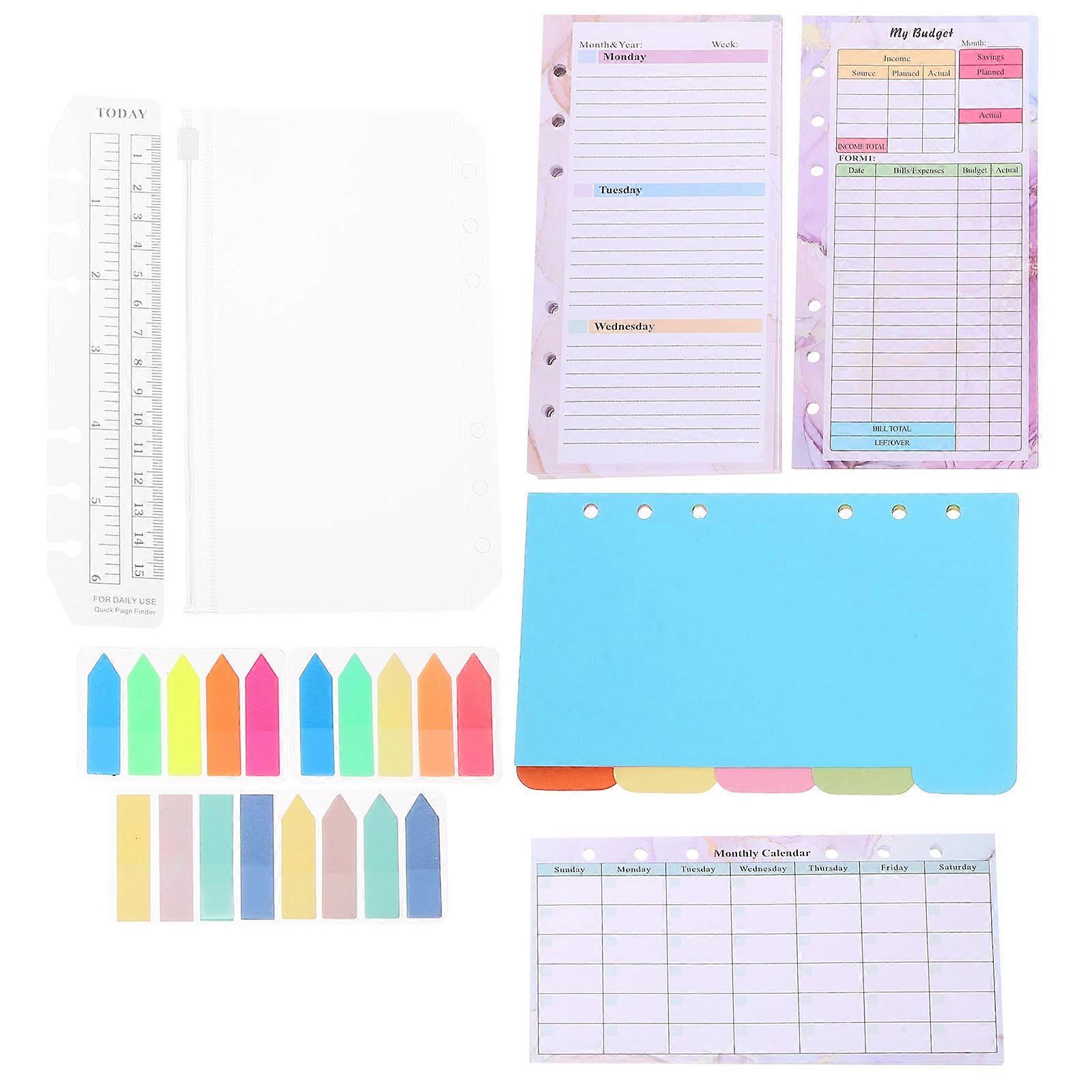 Professional Loose Leaf Paper for Study Planning 1Set Notebook Papers