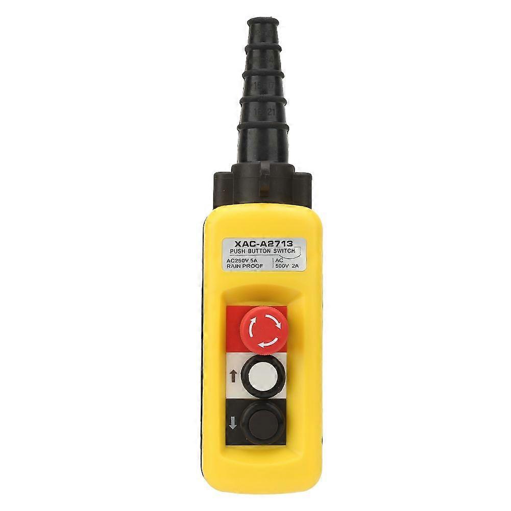 Crane 2 Push Switch Pendant Control Stations with Emergency Stop Press Button