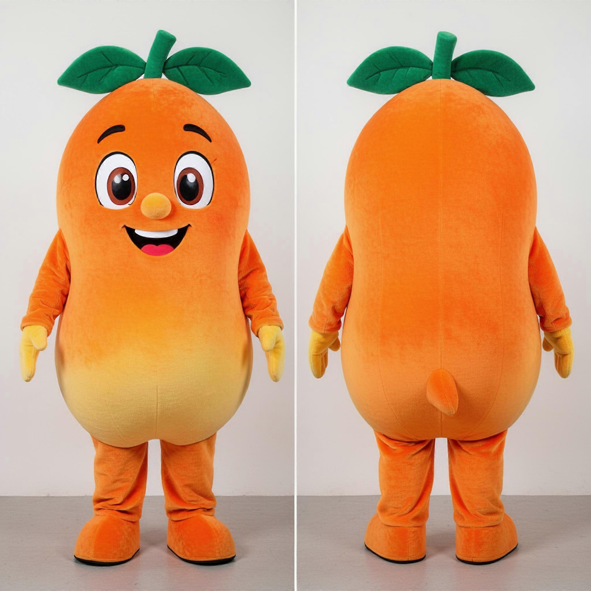 MASTICOT Orange Rounded Mango Mascot