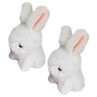 Bunny Plushies Stuffed Animal Rabbit for Daily Use 2Pcs White Plush Toys