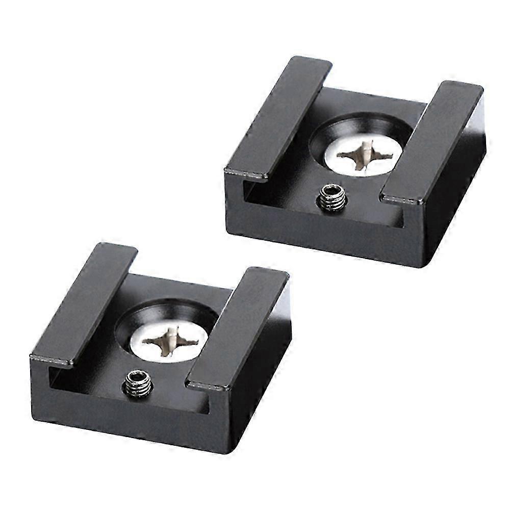 Cold Shoe Mount Adapter Multifunctional Quick Release Flash Stand Bracket for Cameras Durable Compatible with Flash Units 2pcs