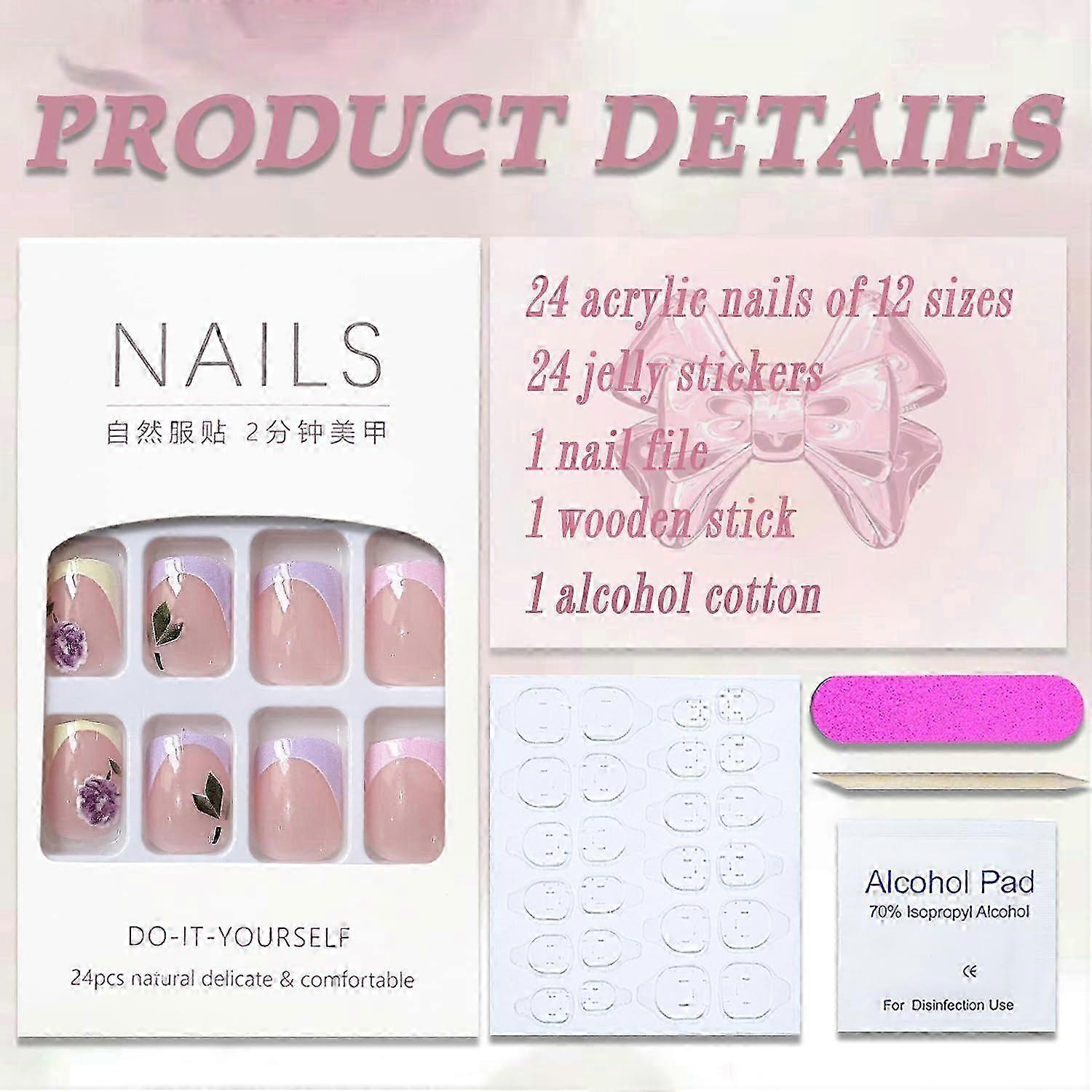 Short Square ABS Press On Nails