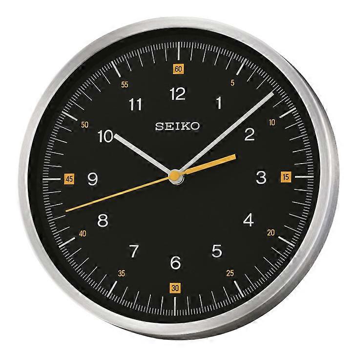 Seiko Aluminium Case Black Dial Wall Clock QXA566J