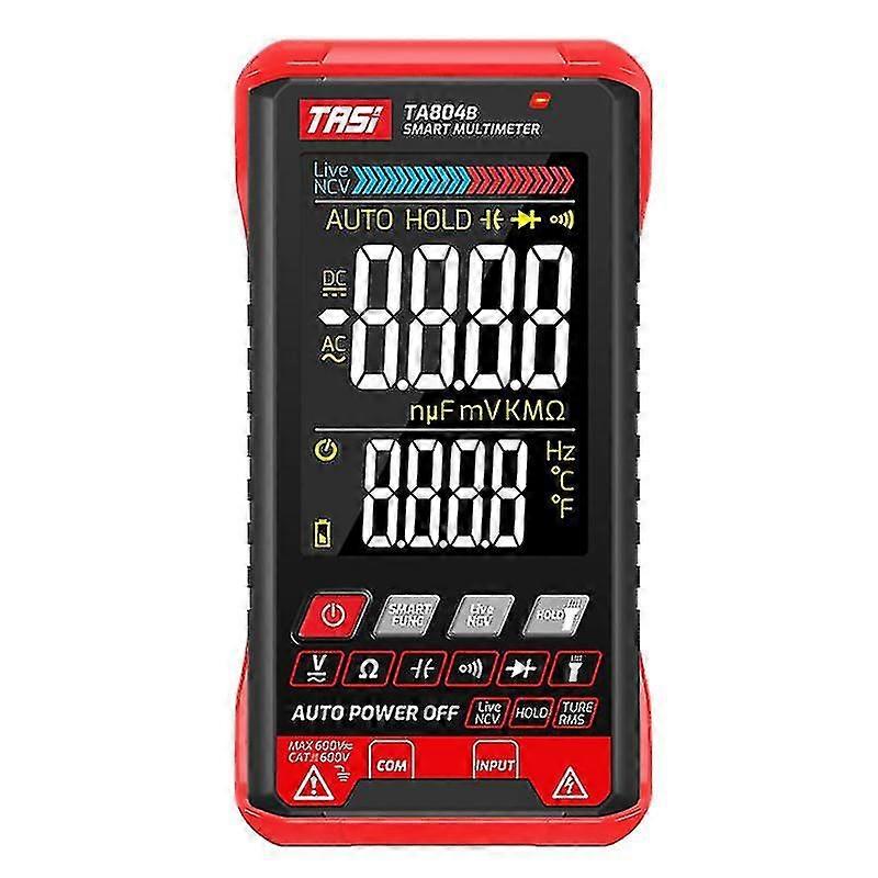 Digital Multimeter LCD Color Display DC AC Voltage Capacitance Ohm Diode multimetre