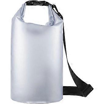 Werkzeugtasche, Trockensack Rucksack, wasserdichte Eimertasche, Schwimm-Trockensack, transparenter Trockensack, mit verstellbarem Schultergurt 3L Fonepro Weiß