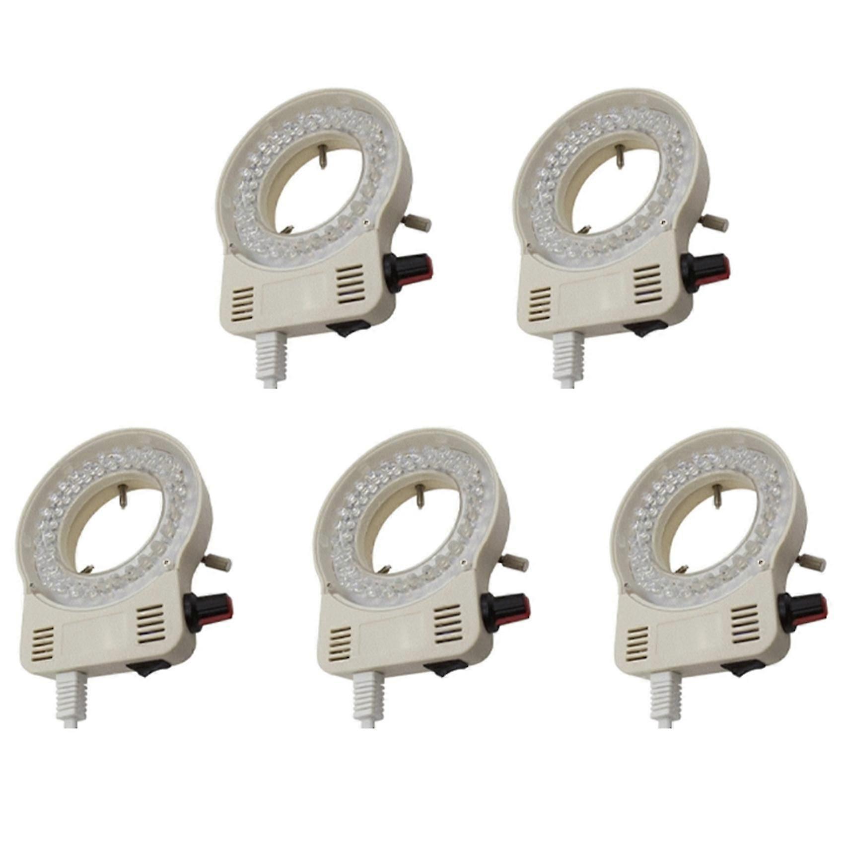 White Adjustable 56 LED Ring Light Stereo Microscopes Cameras 5X/US/PLUG