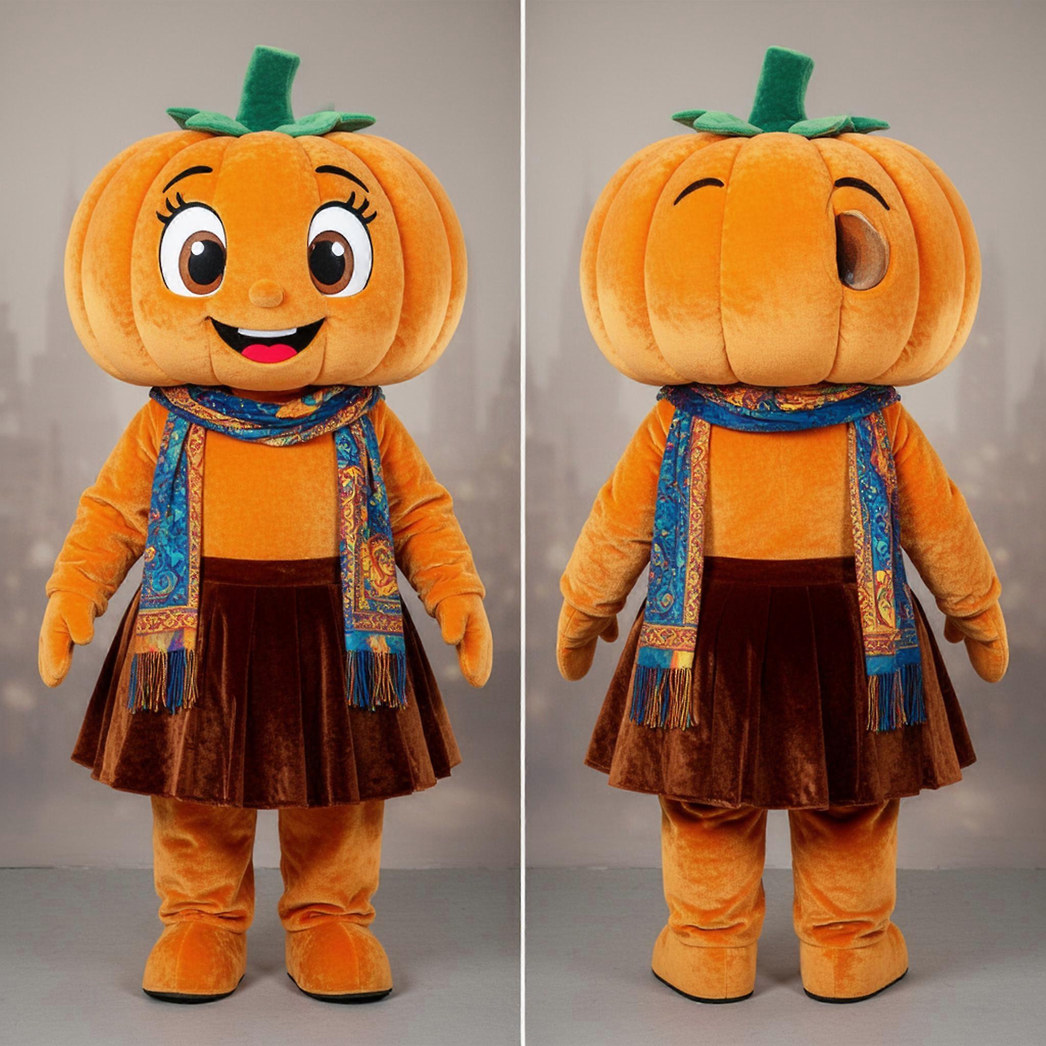 MASTICOT Rust Orange Plump Pumpkin Mascot