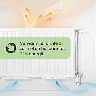 Radiator ventilator duo set met control sensor en sneller verwarmen