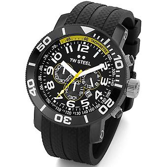 R.tw steel cab diver pvd neg-cau.neg watch for Unisex Analog Quartz with TW75 Rubber Bracelet