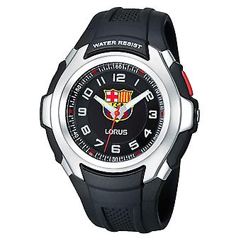 Lorus f.c.b.black quartz analog man watch with R2317FX9 Rubber bracelet