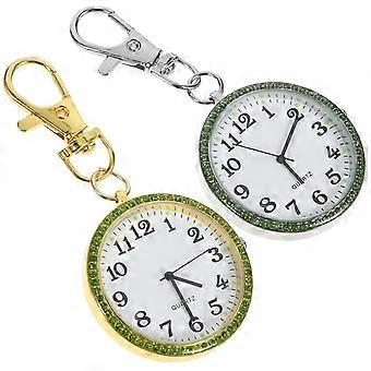 Children Keychain Zinc Alloy Pocket Watch for Nurse with Clip 2Pcs