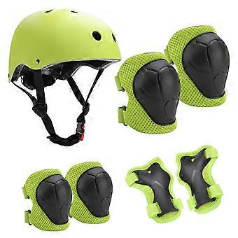 7Pcs Kids Cycling Protective Gear  Adjustable Helmet & Pads  for Skateboard & Scooter