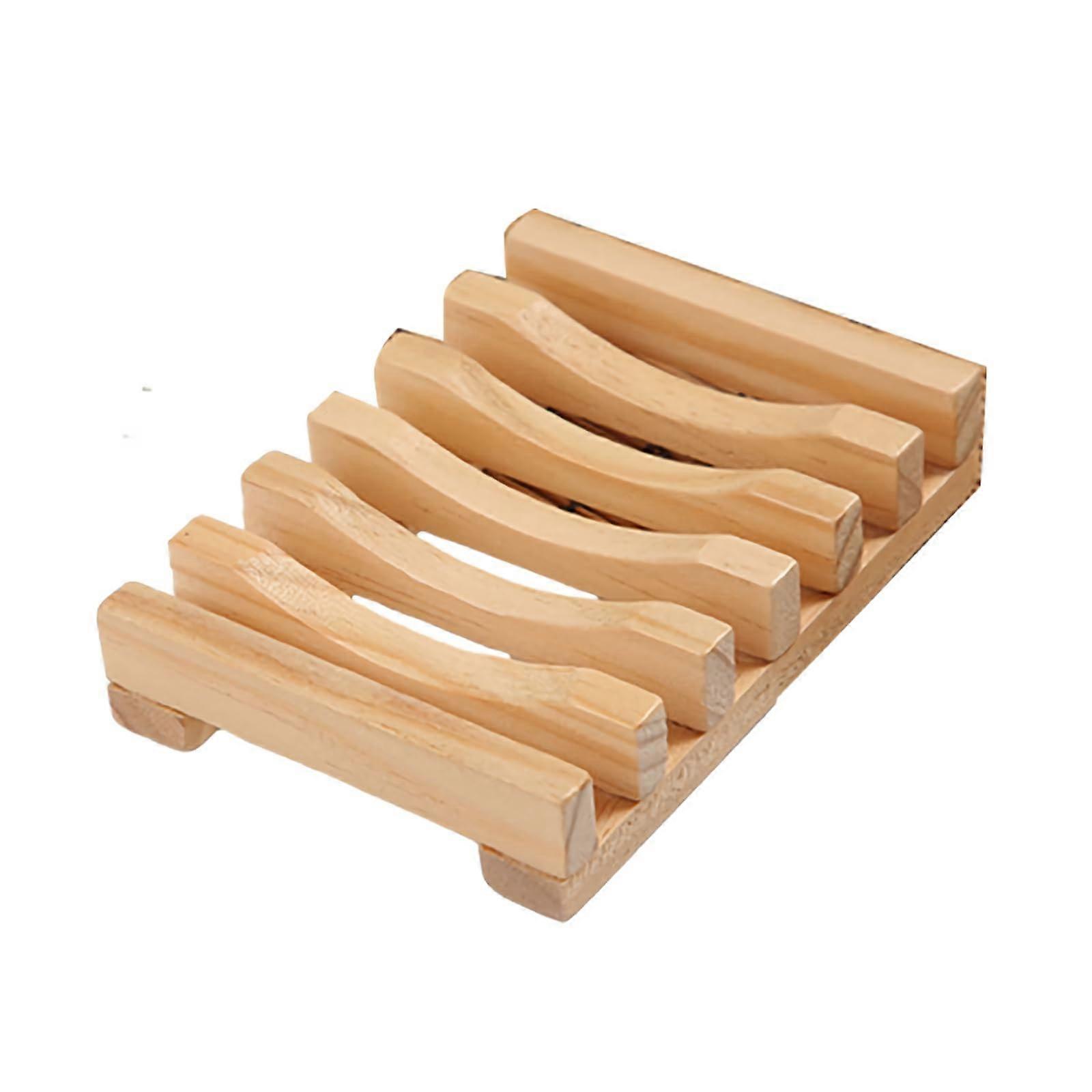 Light Finish Wooden Soap Holder