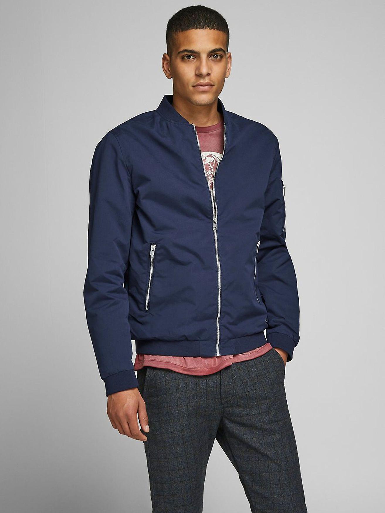 Jack &jones lätt bomberjacka för män Grundläggande övergång Blouson JJERUSH
