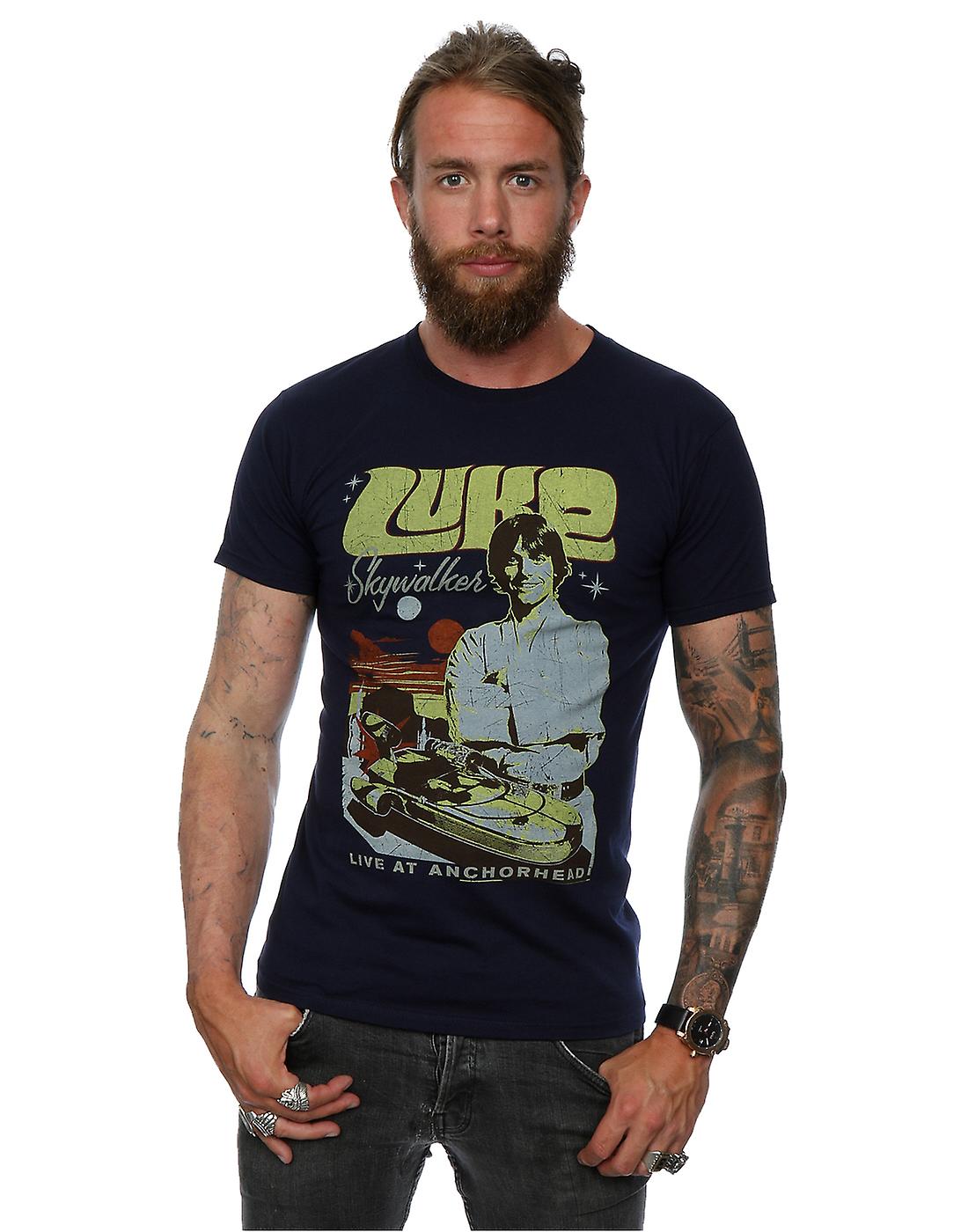 Star Wars Men's Luke Skywalker Rock Poster T-Shirt