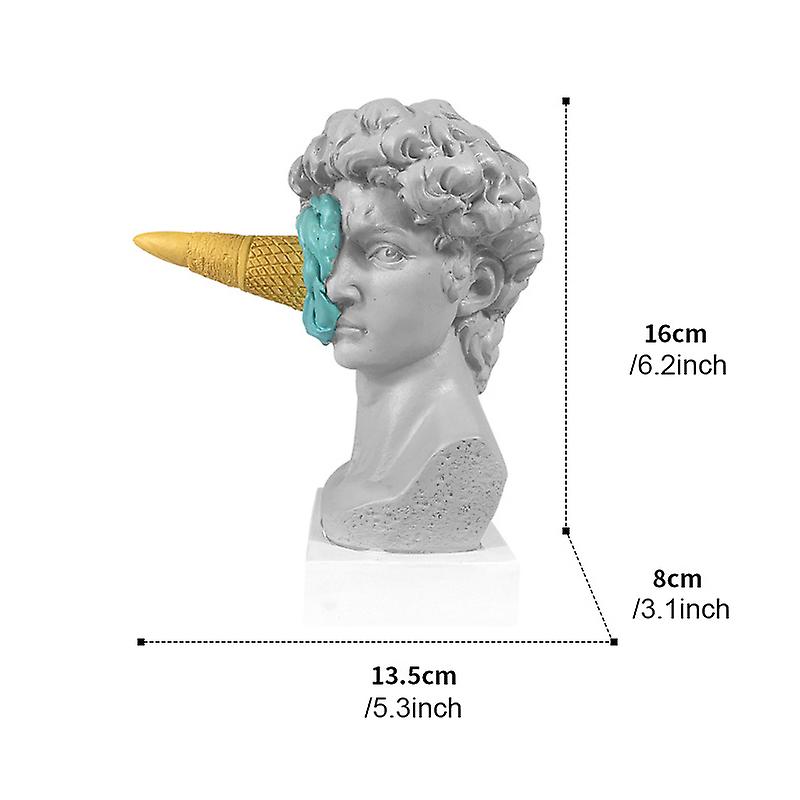 Creative Ice Cream David Statue Modern Simple Resin Crafts Personalized Desktop Ornament