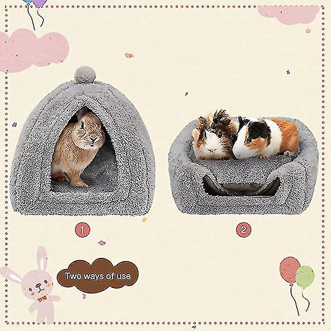 Ghyt Large Rabbit Cave Bed Bunny Warm Tent House Small Animal Triangle ...