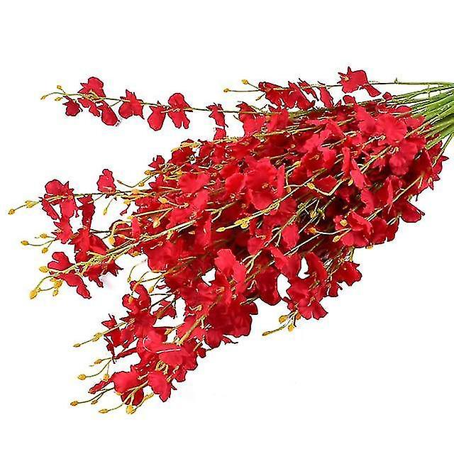 M 15 Plastic Artificial Green Plants Colored Floweres