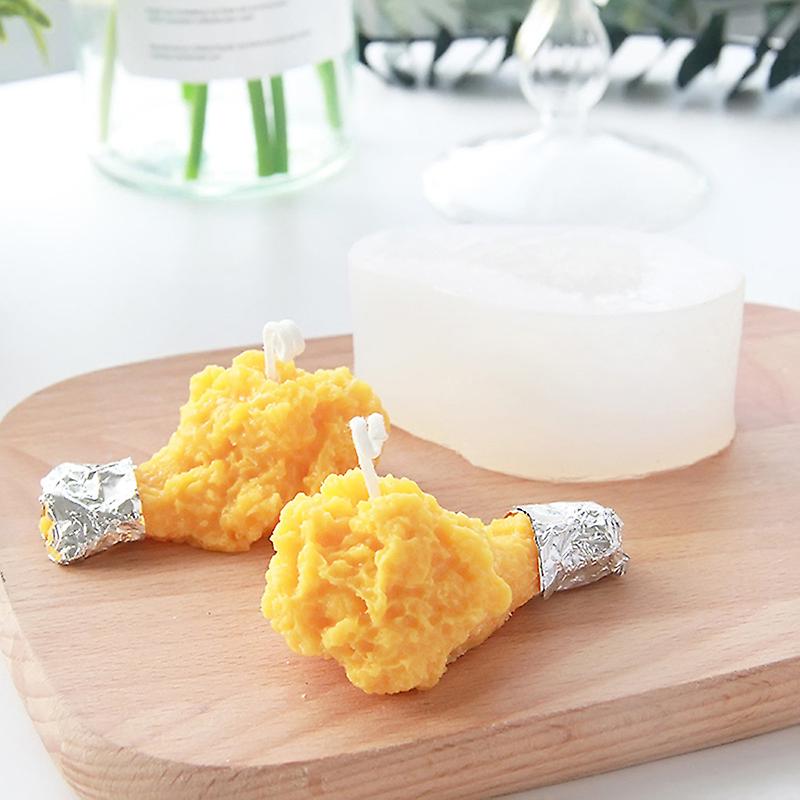 1pc 3d Simulation Huhn Oberschenkel Silikon Form Kerze Form für Wohnkultur