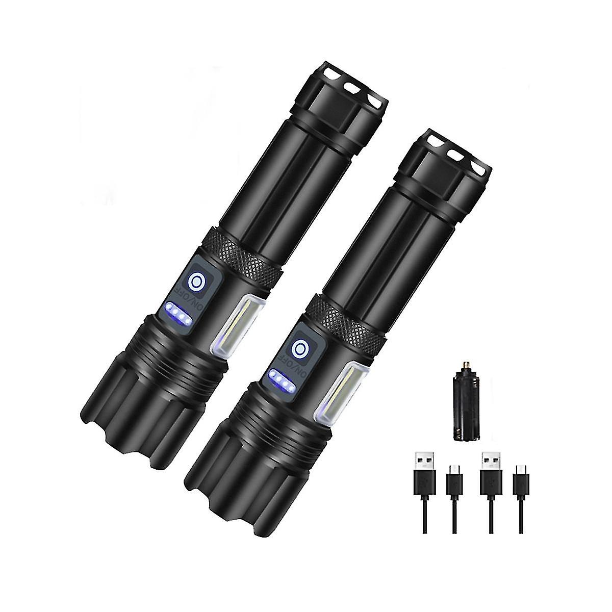 Recharable Flash, 2 X 150000 High Lumen Flashs, 7 Modes, Ful Handheld