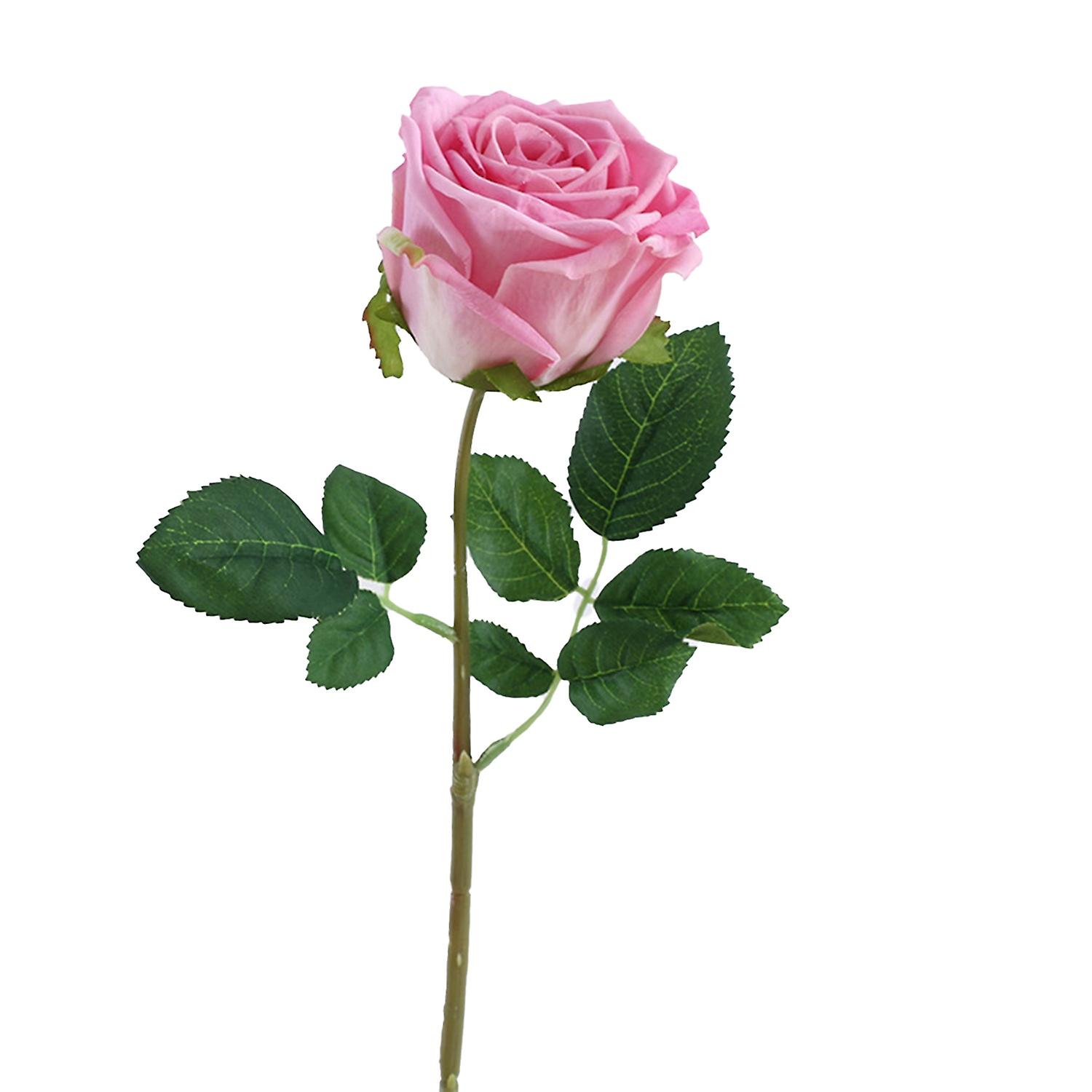 Artificial Flower Eco-friendly Anti-fade Plastic Simulation Rose Flower Decor for Home