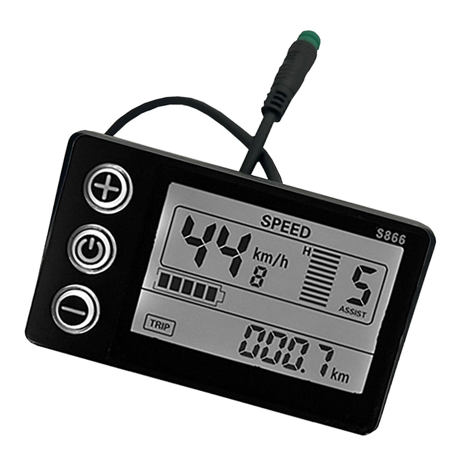 LCD S866 Display Panel Dashboard Useful ABS for Electric Bicycle Scooter SM