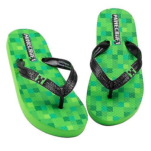 Minecraft Childrens/Kids Creeper Flip Flops