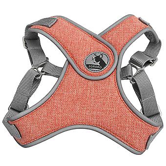 Pet Leash Vest Imbracatura riflettente Regolabile Traspirante Gatto Cane Outdoor Walking StrapOrange XS