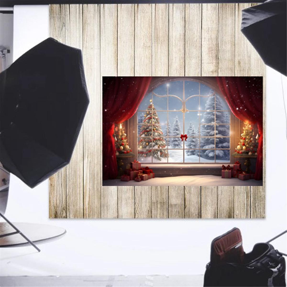 210x150cm Christmas Background Cloth Christmas Window Children Photo Studio Photo Photography Backd