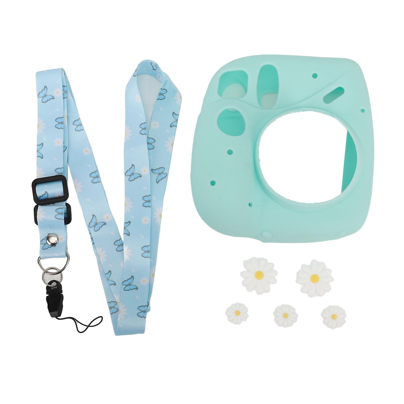 Instant Camera Lightweight Cover With Shoulder Strap Soft Silicone Protective Case For Instax Mini 7 Plus