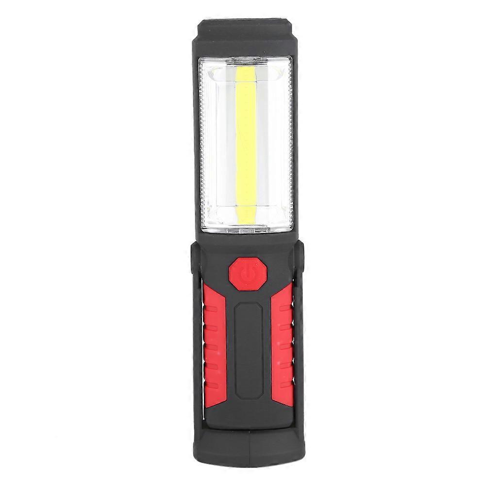 Touch C O B Emergency Light 3W Rechargeable COB LED Flashlight Camping Emergency Work Light with Magnetic Stand Red